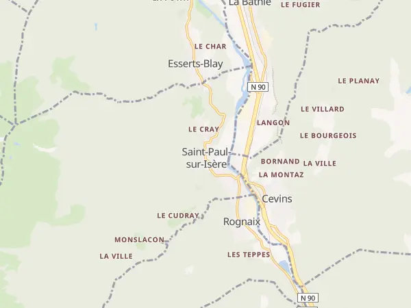 Plan de Saint-Paul-sur-Isère