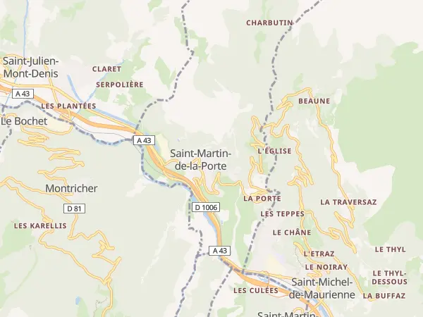 Plan de Saint-Martin-de-la-Porte