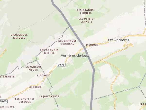 Plan de Verrières-de-Joux