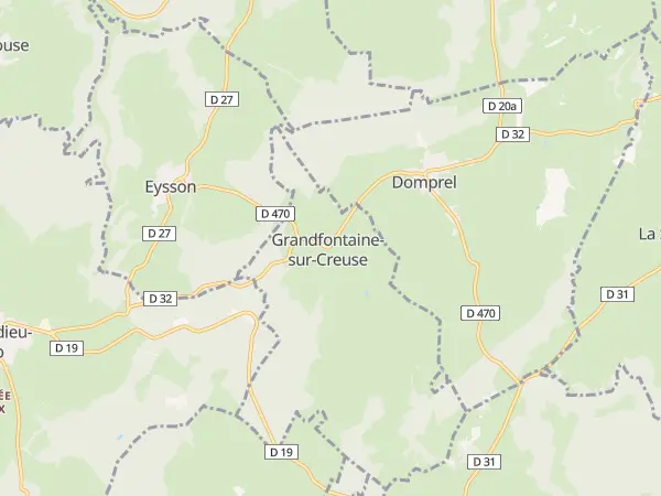 Plan de Grandfontaine-sur-Creuse