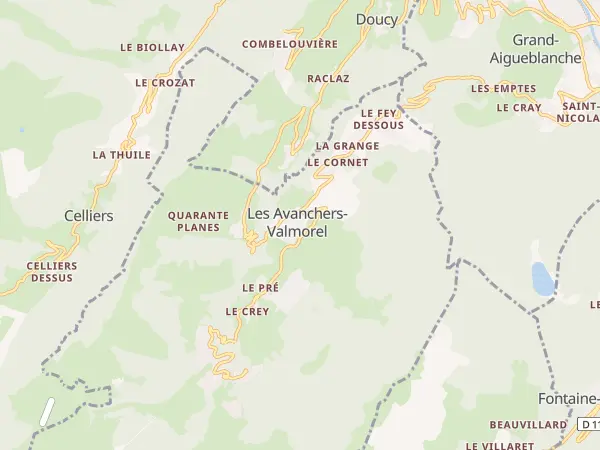Plan des Avanchers-Valmorel