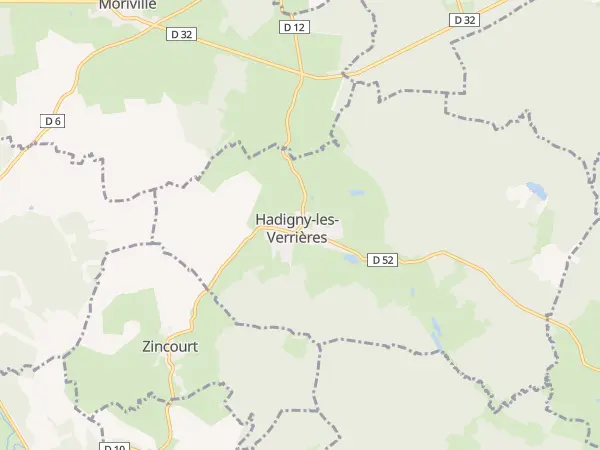 Plan de Hadigny-les-Verrières