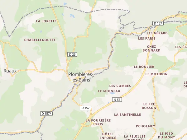 Plan de Plombières-les-Bains