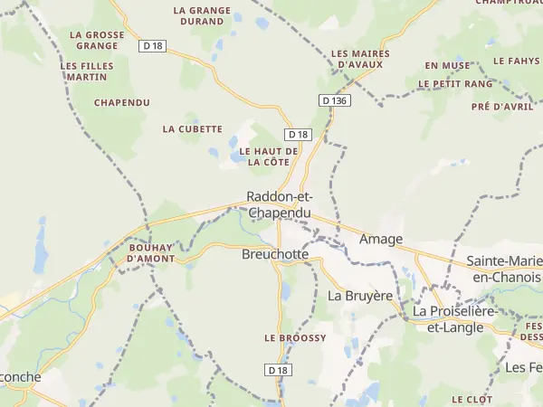 Plan de Raddon-et-Chapendu