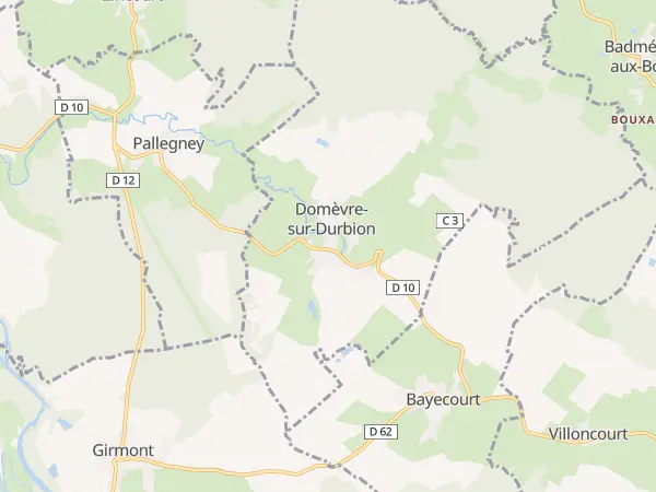 Plan de Domèvre-sur-Durbion