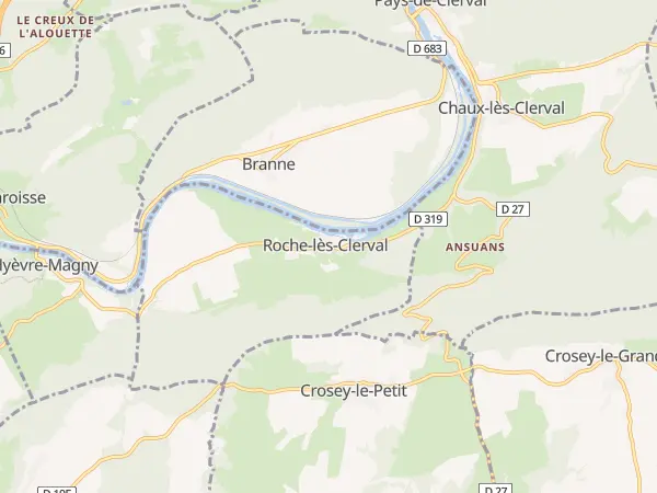 Plan de Roche-lès-Clerval