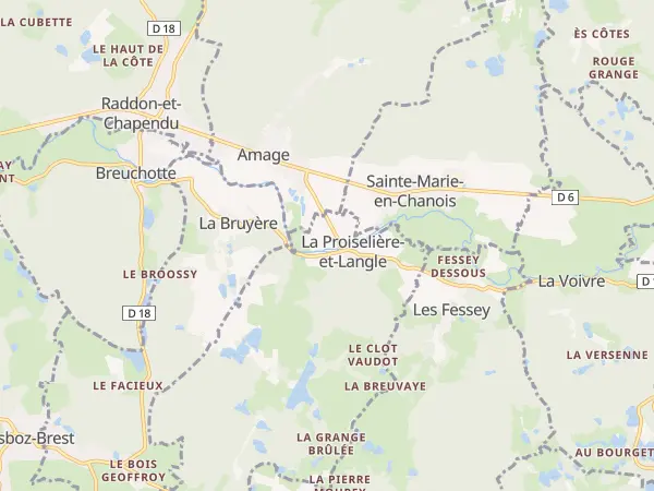 Plan de La Proiselière-et-Langle