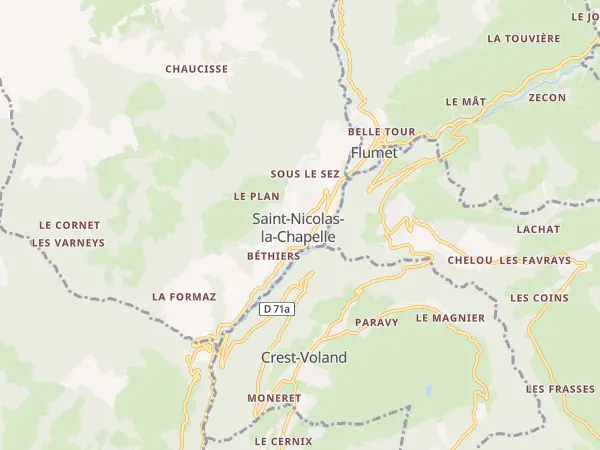 Plan de Saint-Nicolas-la-Chapelle