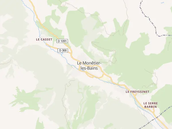 Plan du Monêtier-les-Bains