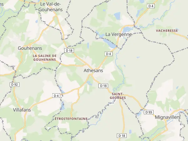 Plan de Athesans-Étroitefontaine