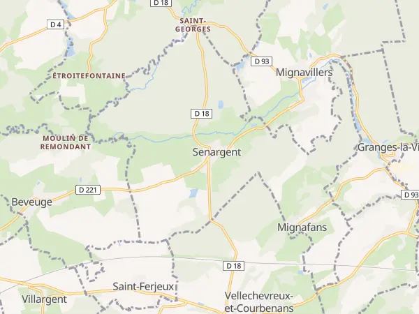 Plan de Senargent-Mignafans