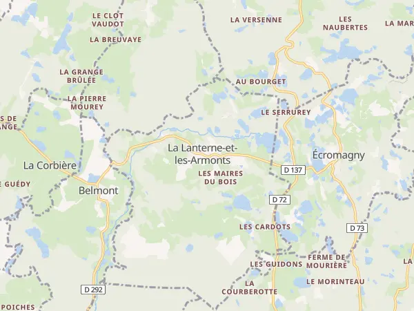 Plan de La Lanterne-et-les-Armonts