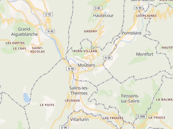 Plan de Moûtiers