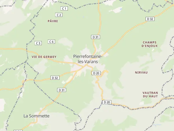Plan de Pierrefontaine-les-Varans