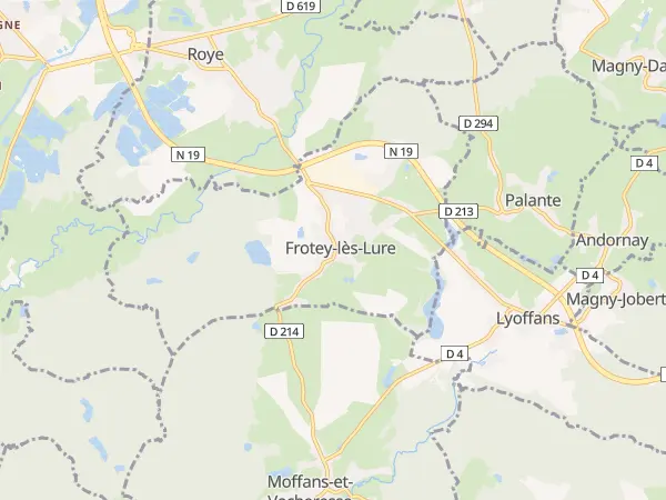 Plan de Frotey-lès-Lure