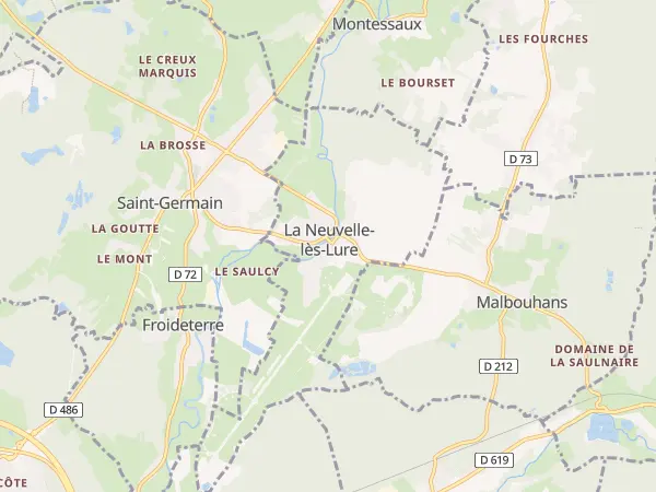 Plan de La Neuvelle-lès-Lure