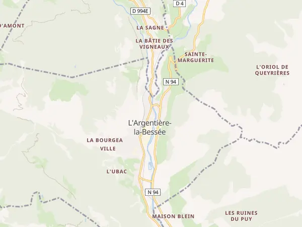 Plan de L’Argentière-la-Bessée