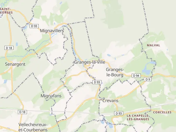 Plan de Granges-la-Ville