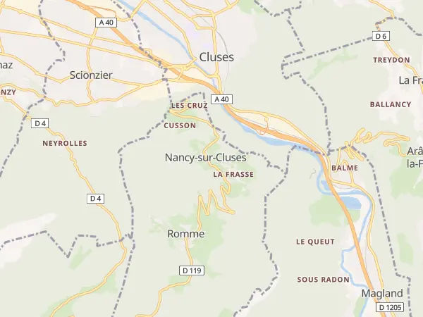 Plan de Nancy-sur-Cluses