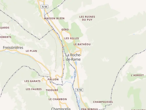 Plan de La Roche-de-Rame