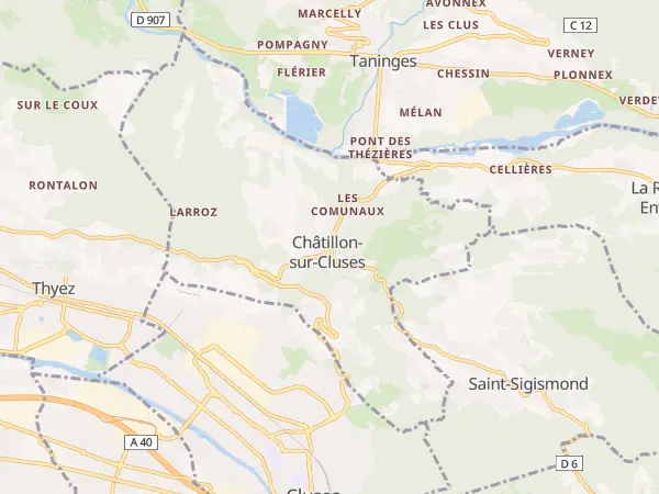 Plan de Châtillon-sur-Cluses