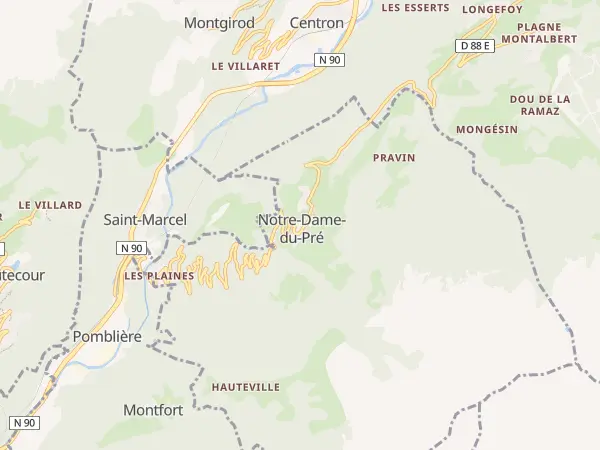 Plan de Notre-Dame-du-Pré