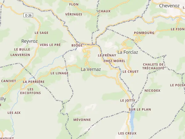Plan de La Vernaz