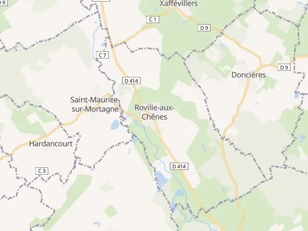 Plan de Roville-aux-Chênes