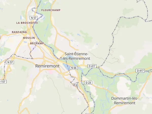 Plan de Saint-Étienne-lès-Remiremont