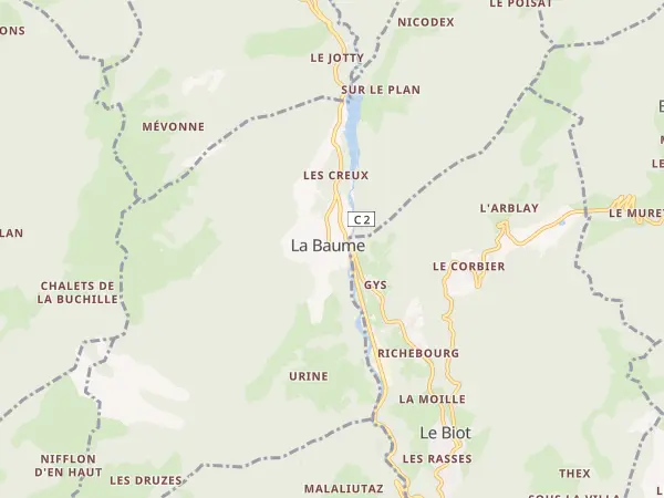 Plan de La Baume
