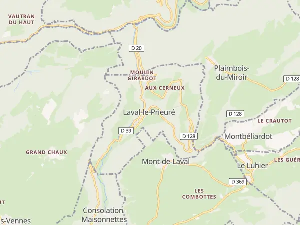 Plan de Laval-le-Prieuré