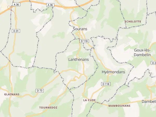 Plan de Lanthenans