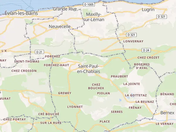 Plan de Saint-Paul-en-Chablais