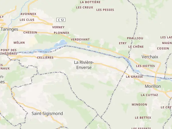 Plan de La Rivière-Enverse