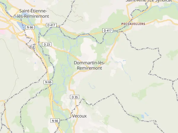 Plan de Dommartin-lès-Remiremont