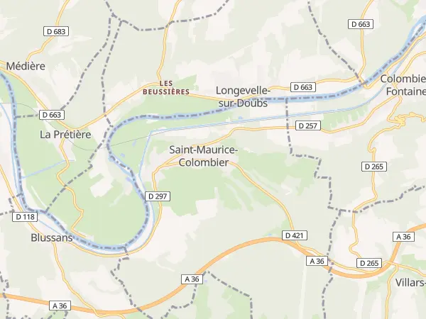 Plan de Saint-Maurice-Colombier