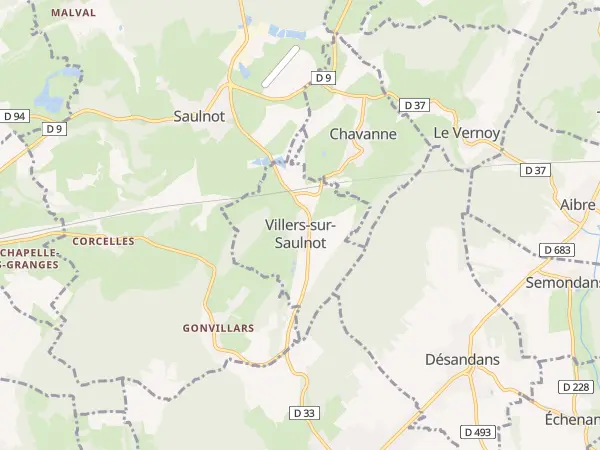 Plan de Villers-sur-Saulnot