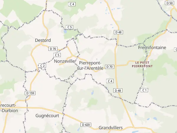 Plan de Pierrepont-sur-l’Arentèle