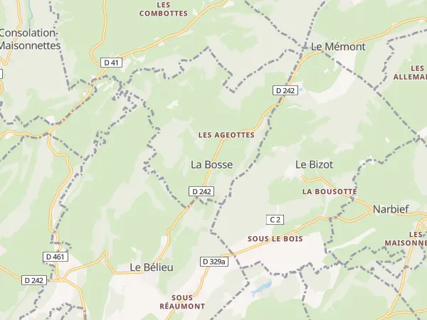 Plan de La Bosse