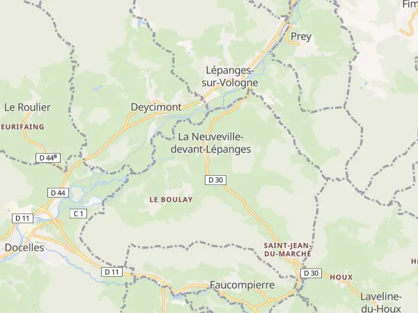 Plan de La Neuveville-devant-Lépanges