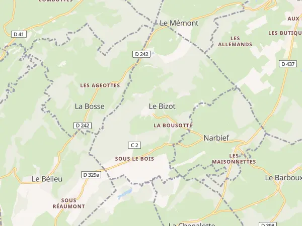 Plan du Bizot
