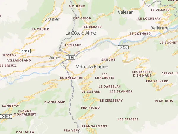 Plan de La Plagne Tarentaise