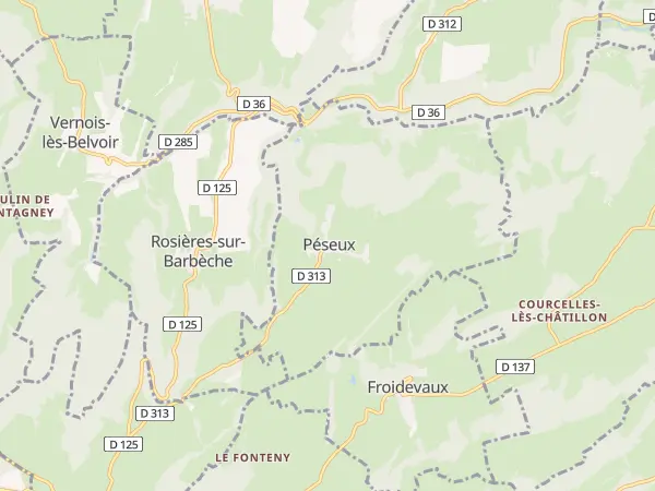 Plan de Péseux