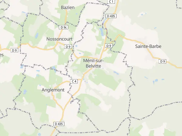 Plan de Ménil-sur-Belvitte