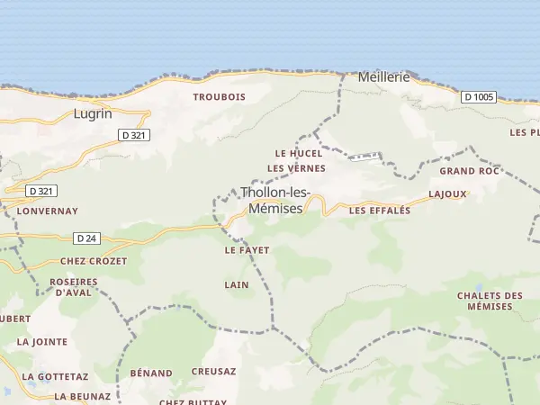 Plan de Thollon-les-Mémises