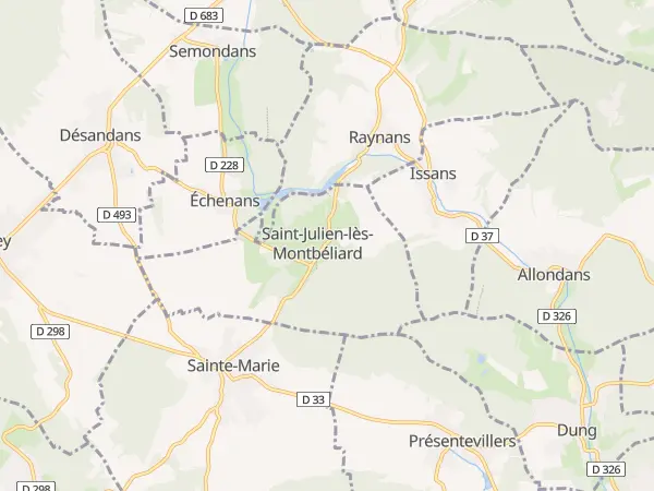 Plan de Saint-Julien-lès-Montbéliard