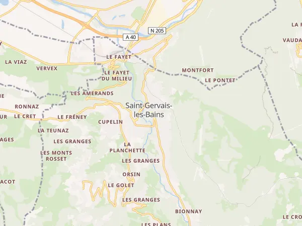 Plan de Saint-Gervais-les-Bains
