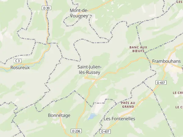 Plan de Saint-Julien-lès-Russey