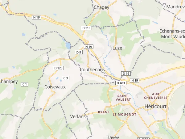 Plan de Couthenans