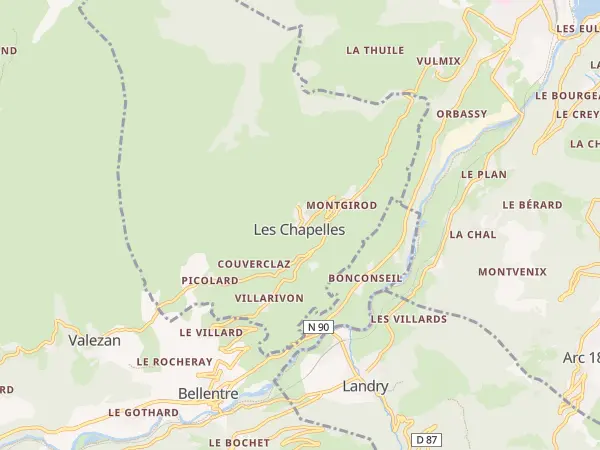 Plan des Chapelles